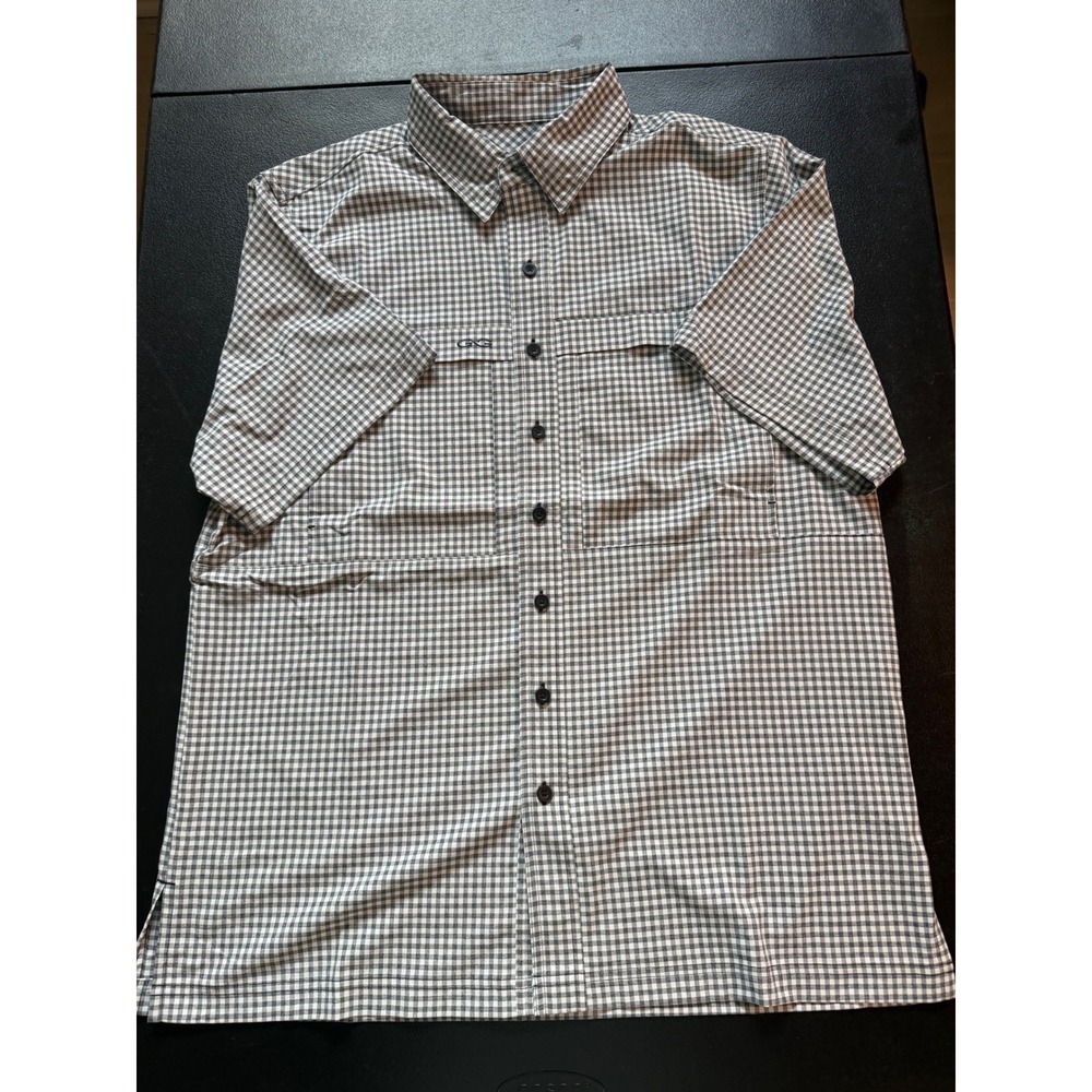 GameGuard Outdoors Mens LG Gingham Fishing Shirt Short Sleeve Ventilated 1041